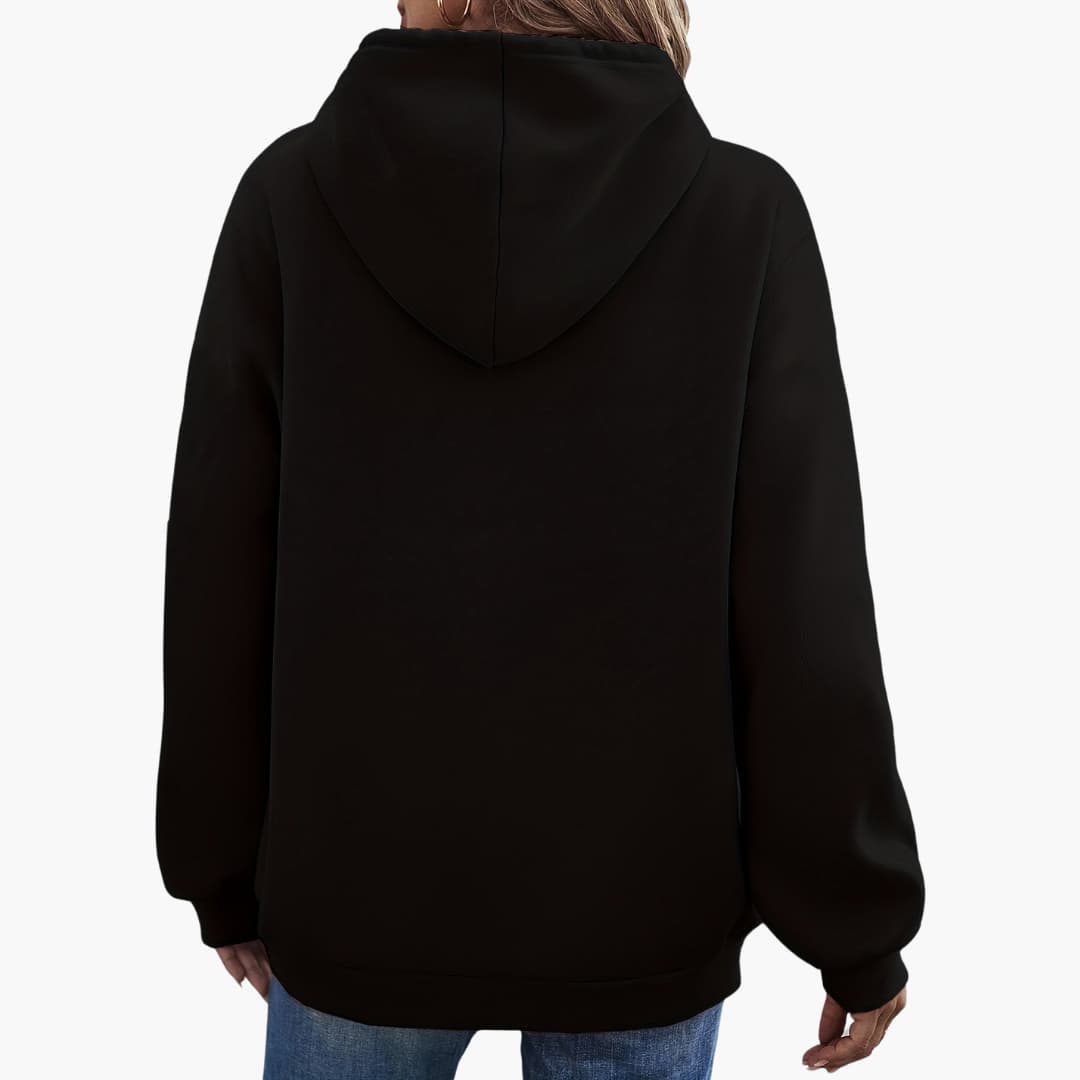 Snygg hoodie med Smile-tryck för damer