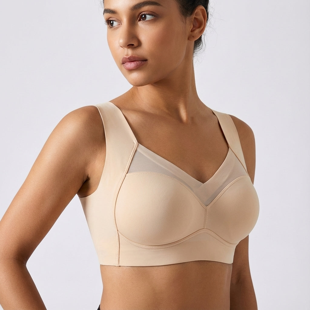 Sömlös push-up-sport-bh
