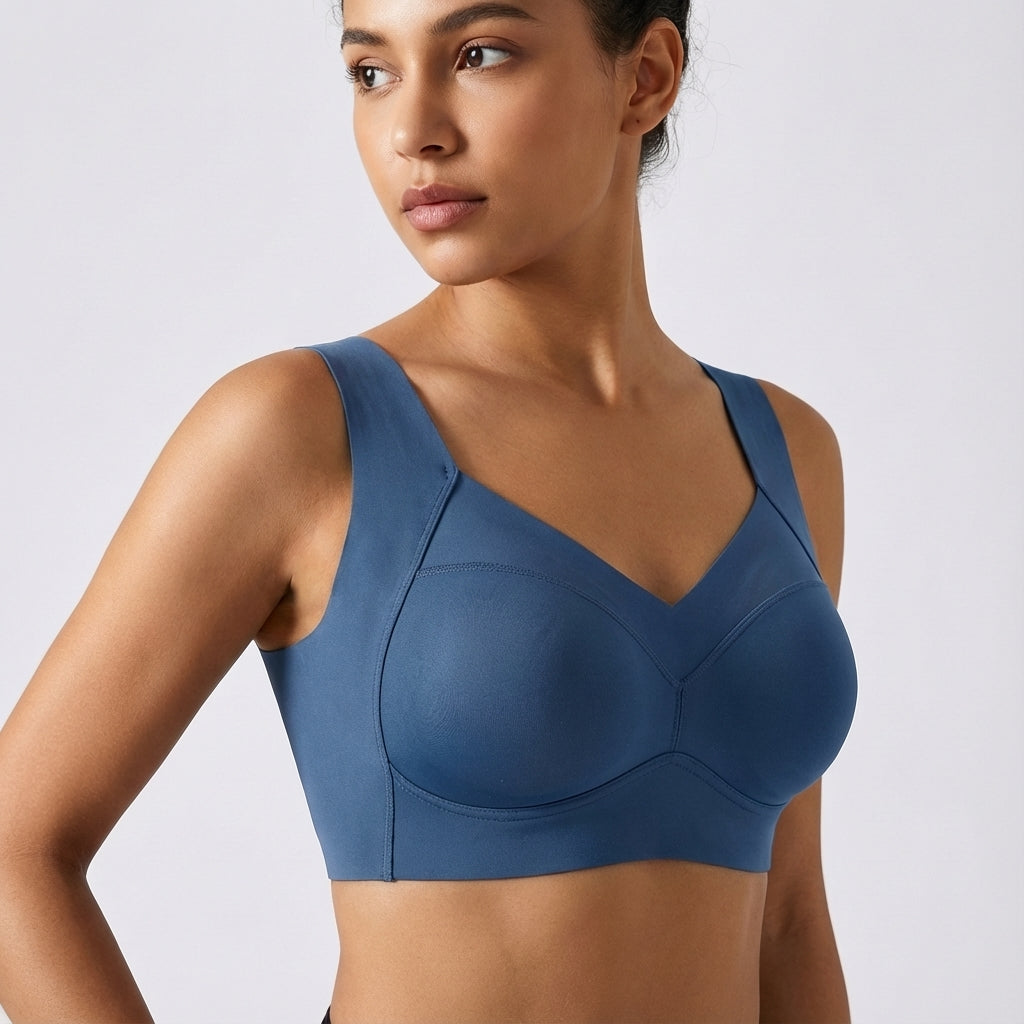 Sömlös push-up-sport-bh