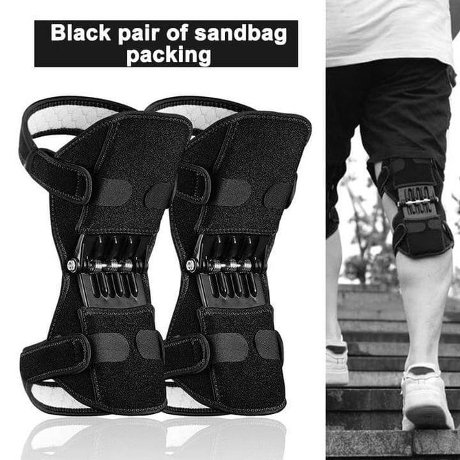 Stabiliserande knäskydd med fjäderstöd