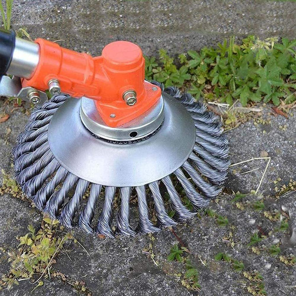 Stålborste till trimmer för ogräsrensning