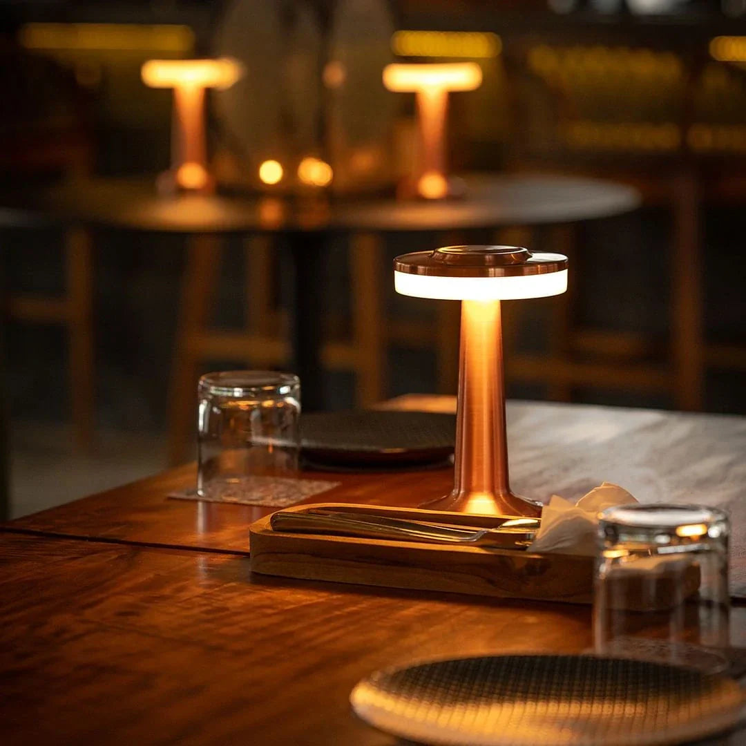 Trådlös retro bordslampa – uppladdningsbar lampa för sovrum och vardagsrum