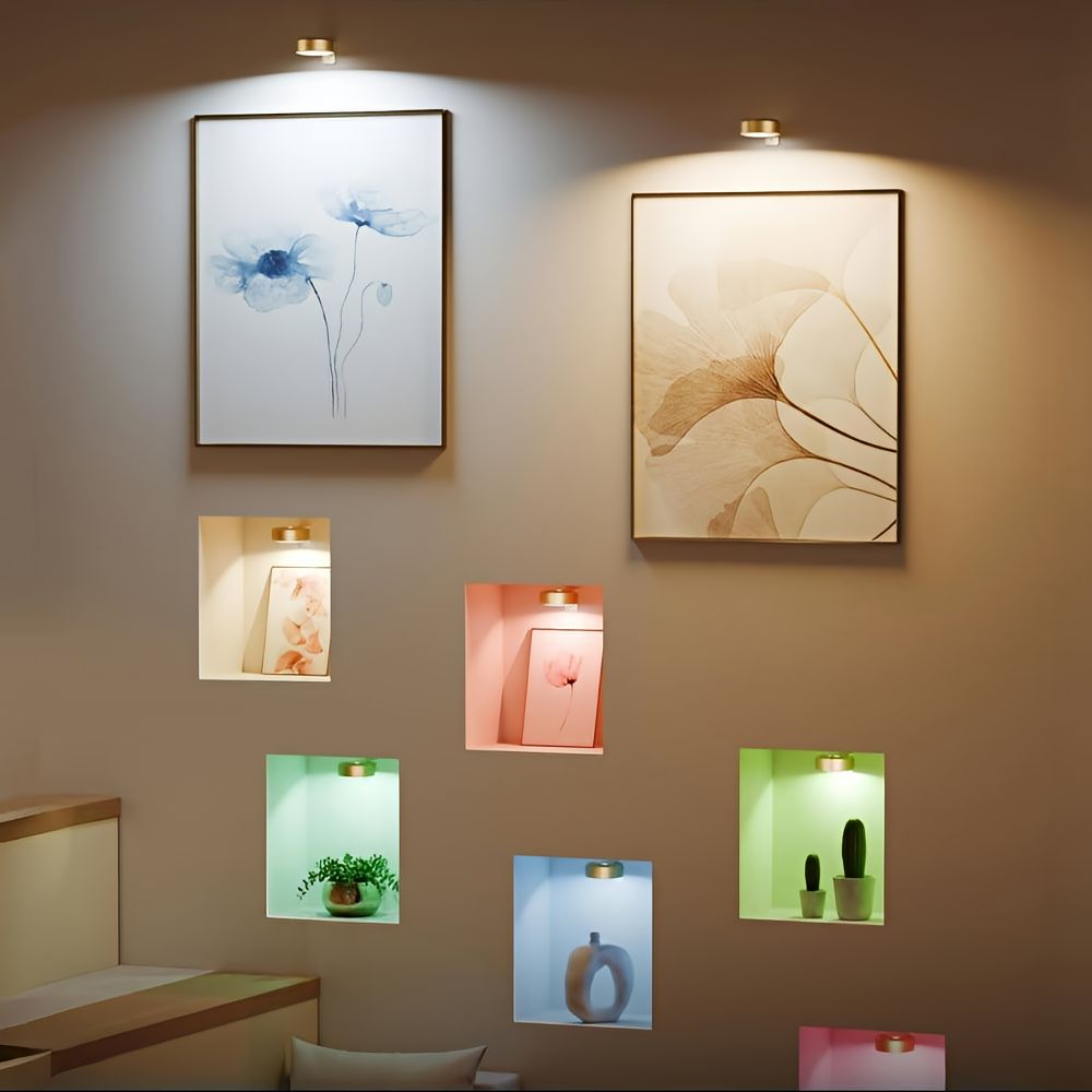 Trådlösa uppladdningsbara LED-spotlights för tavlor och konstverk
