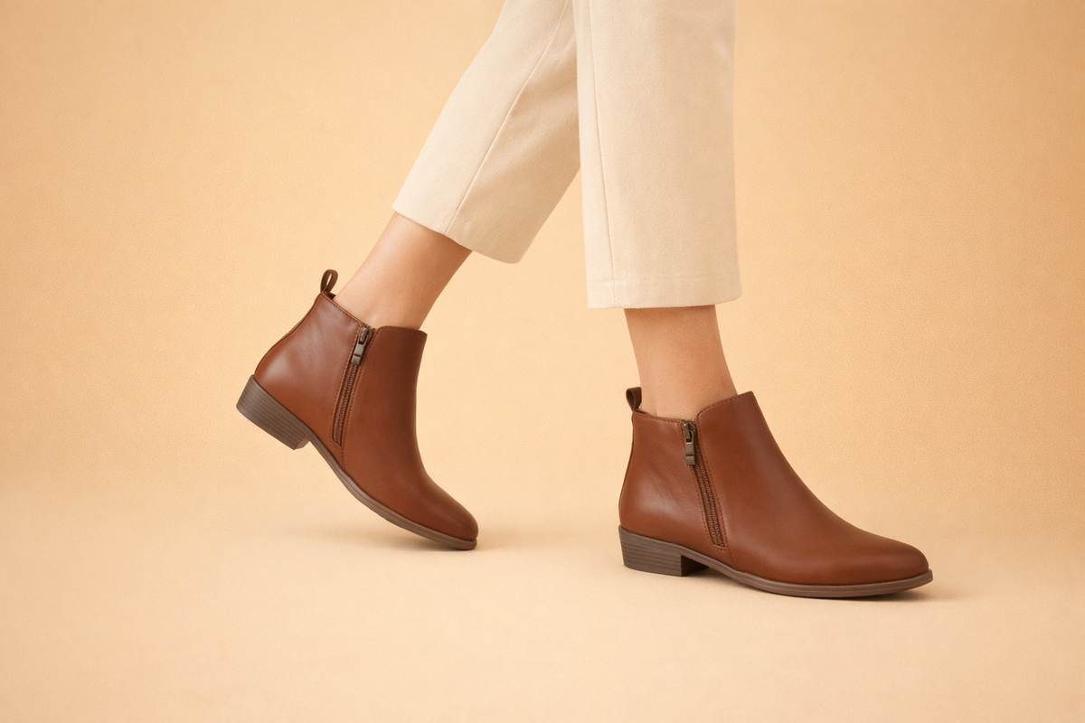 Vintageinspirerade ankelboots för damer med komfort och stöd – elegant sommardesign