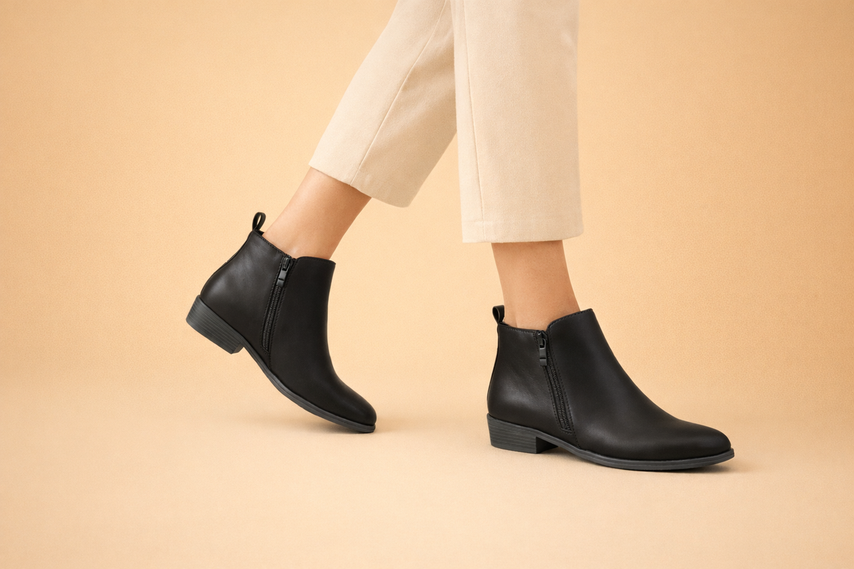 Vintageinspirerade ankelboots för damer med komfort och stöd – elegant sommardesign