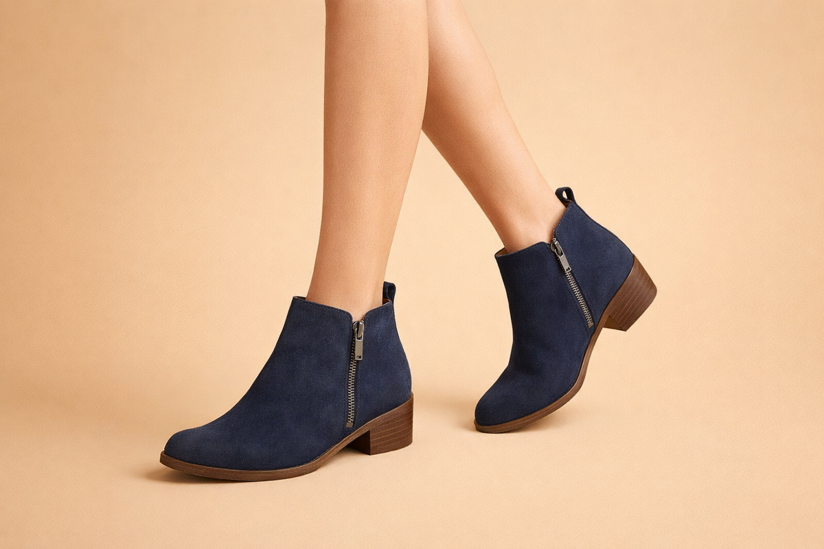 Vintageinspirerade ankelboots för damer med komfort och stöd – elegant sommardesign